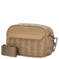 Lacoste The Blend Reporter - Borsa a tracolla S 19 cm (monogramma totale nero)