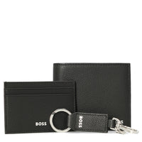 BOSS Men GB Gift Set - Portafoglio, Porta carte e Portachiavi 11 cm (black)
