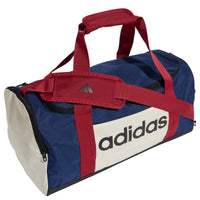 adidas Linear Duffle CB S 24 L - Borsa da viaggio S 45 cm (blu scuro/bianco sporco/verde attivo)