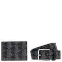 Lacoste The Blend Geschenkset - Kreditkartenetui und Gürtel (palm green, 95 cm)