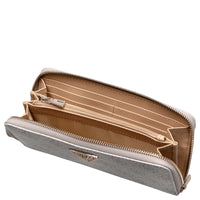 Guess Laurel II SLG Large Zip Around - Portafoglio 12cc 20,5 cm (logo latte)