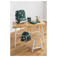 Lässig School Set Boxy Unique - Set di Zaini Scolastici 7 pezzi (Edizione Dark Green Ocean)
