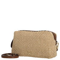 abro Kaia Raffia Maglia - Borsa a tracolla 22 cm (natural-nut)