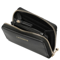 Lacoste Zip Coin Wallet XS - Portafoglio 6cc 11,5 cm (nero)
