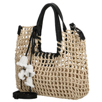 FREDsBRUDER Sun Carrier Square - Shopper (natural straw & black)