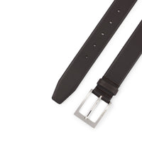 BOSS Barnabie - Cintura in pelle con fibbia a spillo 3.5 cm (marrone scuro, 115 cm)