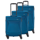 Travelite Chios - 4-Rollen-Trolley Set 3tlg. (petrol) - Ansicht 2