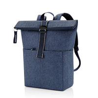 reisenthel travelling rolltop - Zaino 15.6" 53 cm (herringbone blu scuro)