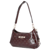 Guess Carmella Shoulder Bag - Borsa a spalla 30 cm (burgundy logo)