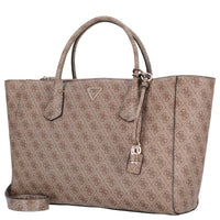Guess Marissa Logo Tech Tote - Borsa a mano 50 cm (latte logo)