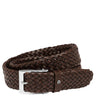 Aigner Business Belt - Gürtel 35 mm Flechtgürtel Leder (ebony, 105) - Markenkoffer