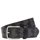 Lacoste The Blend Geschenkset - Kreditkartenetui und Gürtel (monogram noir gris, 105 cm)