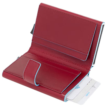 Piquadro Blue Square - Portafoglio per carte di credito 10cc 10 cm RFID (rosso)