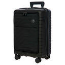 Brics BY Ulisse - 4 - Rollen - Kabinentrolley mit Vortasche 55 cm erw. USB (black, 55 cm (Vortasche)) - Markenkoffer