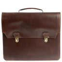 Buckle & Seam Notes - Aktentasche 15" 40 cm (brown-dots)