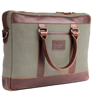 Buckle & Seam Venture Canvas - Aktentasche 16" 40 cm (grün) - Markenkoffer