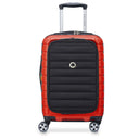 Delsey Paris Shadow 5.0 - 4-Rollen-Kabinentrolley mit Vordertasche S 55 cm erw. USB (intensives rot)
