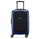 Delsey Paris Shadow 5.0 - 4 - Rollen - Kabinentrolley mit Vordertasche S 55 cm erw. USB (marineblau) - Markenkoffer