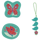 DerDieDas ErgoFlex Light - Schulranzen Set 5tlg. 800g (Butterfly Garden) - Markenkoffer