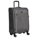 D&N Travel Line 9704 - 4 - Rollen - Trolley M 68 cm erw. (grey) - Markenkoffer