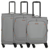 Travelite Umbria - 4-Rollen-Trolley-Set 3 tlg. erw. (smoky grey)