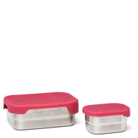 Ergobag Zubehör - Brotzeitbox Edelstahl 2tlg. 16 cm (Prinzessin) - Markenkoffer