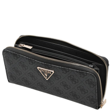 Guess Laurel II SLG Large Zip Around - Geldbörse 12cc 20.5 cm (coal logo) - Markenkoffer