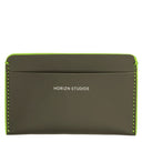Horizn Studios Card Holder - Visitenkartenetui 9 cm (dark olive/neon green) - Markenkoffer