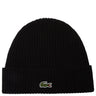 Lacoste Unisex Beanie - Mütze aus gerippter Wolle (black) - Markenkoffer