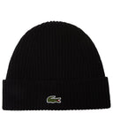 Lacoste Unisex Beanie - Mütze aus gerippter Wolle (black)