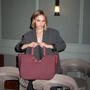 reisenthel shopping loopshopper L - Einkaufstasche mit Bügel 46 cm (twist maroon) - Ansicht 4