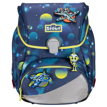 Scout Alpha Exklusiv LED - Schulranzen Set 4tlg. (Planes) - Markenkoffer