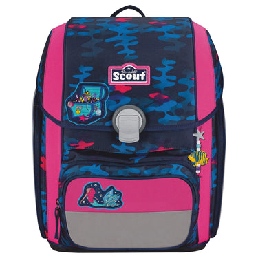 Scout Genius DIN - Schulranzen Set 4 tlg. mit Turnbeutel (Magic Sea) - Markenkoffer