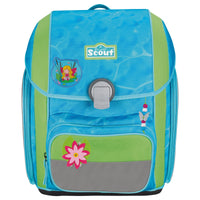 Scout Genius DIN - Schulranzen Set 4 tlg. mit Turnbeutel (Water Lily) - Markenkoffer