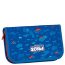 Scout Genius Exklusiv Superflash - Schulranzen Set 4tlg. (Blue Dino) - Markenkoffer