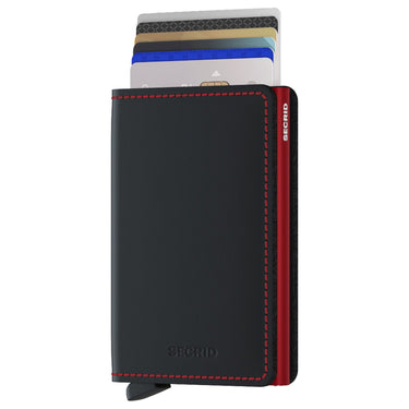 Secrid Matte Slimwallet - Geldbörse RFID 6.8 cm (black - red) - Markenkoffer