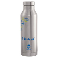 Step by Step Zubehör 500 ml Isolierte Edelstahl - Trinkflasche (Blau/Gelb) - Markenkoffer