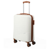 Travelite Bali - 4 - Rollen - Kabinentrolley S 55 cm (weiß/cognac) - Markenkoffer