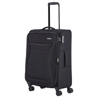 Travelite Chios - 4 - Rollen - Trolley M 67 cm erw. (schwarz) - Markenkoffer