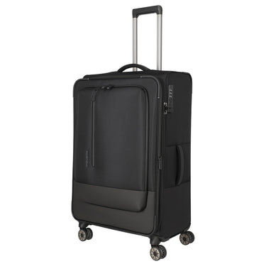 Travelite Crosslite - 4 - Rollen - Trolley L 77 cm erw. (black) - Markenkoffer
