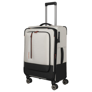 Travelite Crosslite - 4 - Rollen - Trolley M 66 cm erw. (natur) - Markenkoffer