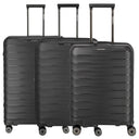 Travelite Mooby - 4-Rollen-Trolley Set L/M/S 3tlg. erw. (black)