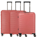 Travelite Mooby - 4-Rollen-Trolley Set L/M/S 3tlg. erw. (rot)