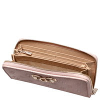 Guess Anise SLG Large Zip - Portafoglio 12cc 20 cm (logo rosa chiaro)