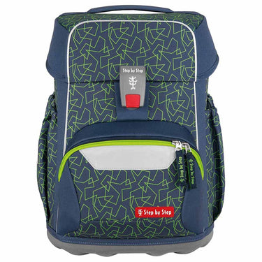 Step by Step Basis - Set di Zaini Scolastici 4 pezzi (Geometrico Verde)