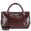 Guess Carmella Girlfriend Satchel - Borsa a mano 35 cm (burgundy logo)