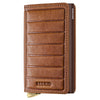 Secrid Slimwallet Emboss Lines - Credit Card Holder 6cc 10.2 cm RFID (Color: cognac+)