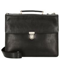 Leonhard Heyden Tradition - Borsa da lavoro 1 scomparto in pelle 15" 38 cm (nero)