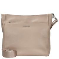 Mandarina Duck Mellow Leather - Borsa a tracolla L 35 cm (taupe caldo)
