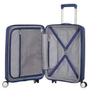 American Tourister Soundbox - 4 - Rollen - Kabinentrolley 55 cm erw. (blau) - Markenkoffer